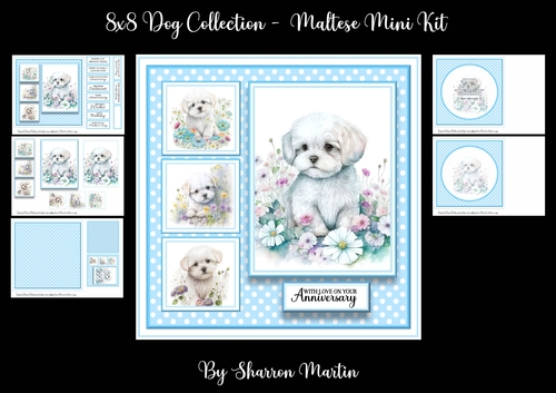 8x8 Maltese Mini Kit - x5 A4 Sheets 