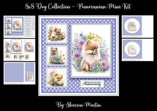 8x8 Pomeranian Mini Kit - x5 A4 Sheets 
