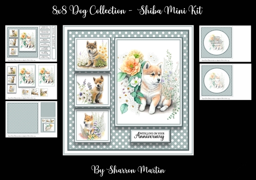 8x8 Shiba Mini Kit - x5 A4 Sheets 
