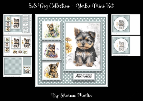 8x8 Yorkie Mini Kit - x5 A4 Sheets 