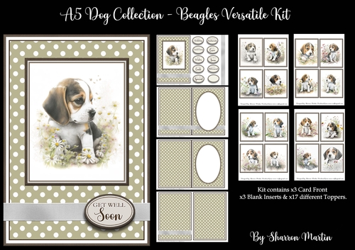 A5 American Cockers Kit - x8 A4 Sheets Can make at least 17 different cards