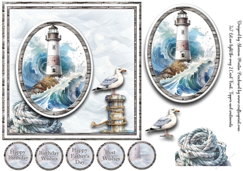 7x7 Let me light the way 2 Card Front, Topper & Sentiments