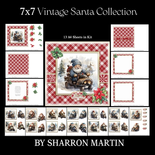 7x7 Vintage Santa Collection 