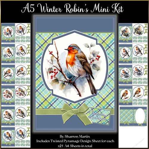 A5 Winter Robins Mini Kit 