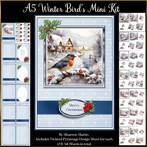A5 Winter Birds Kit
