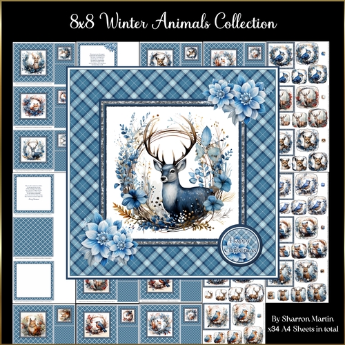 8x8 Winter Animals Collection