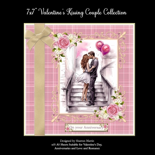 7x7 Valentines Kissing Couple Collection 