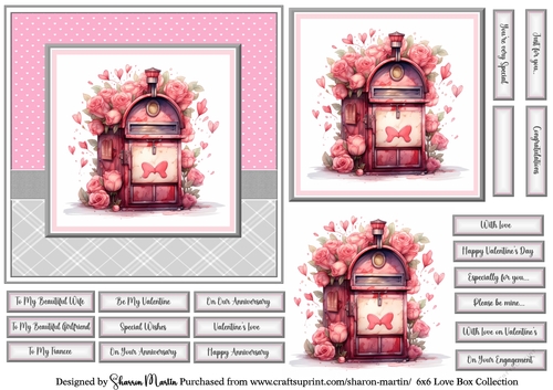 6x6 Love Box Valentines 6