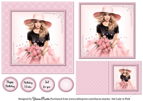 6x6 Lady in Pink 1