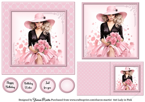 6x6 Lady in Pink 2