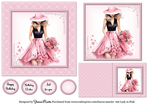 6x6 Lady in Pink 3
