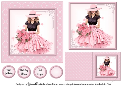 6x6 Lady in Pink 4