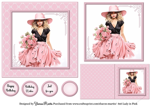 6x6 Lady in Pink 7