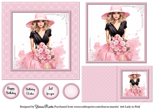 6x6 Lady in Pink 8