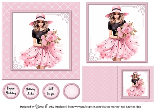 6x6 Lady in Pink 10