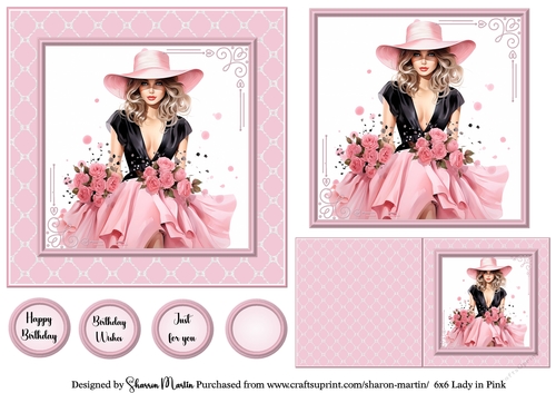 6x6 Lady in Pink 11