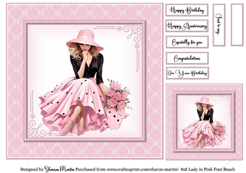 6x6 Lady in Pink 14