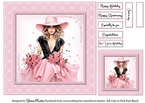 6x6 Lady in Pink 11