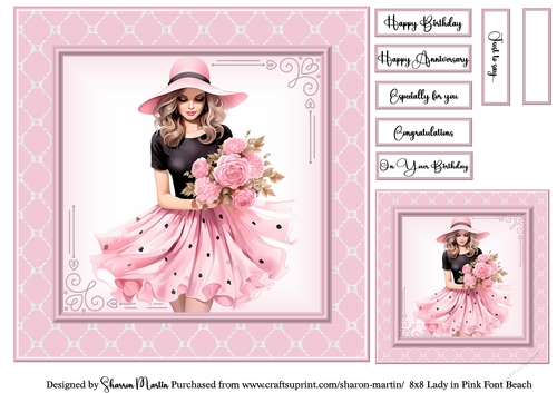 6x6 Lady in Pink 10