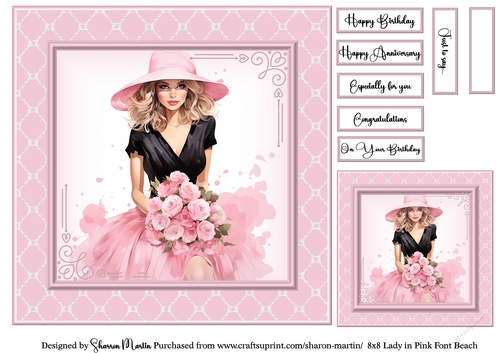 6x6 Lady in Pink 8