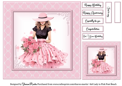 6x6 Lady in Pink 4