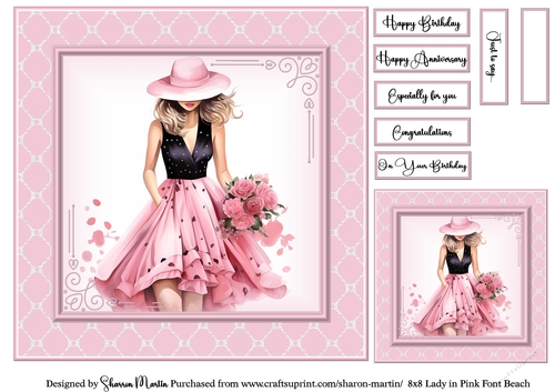 6x6 Lady in Pink 3