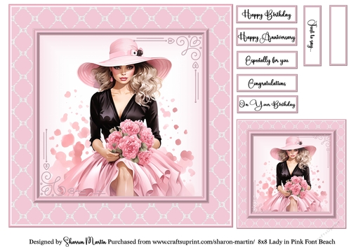 6x6 Lady in Pink 2