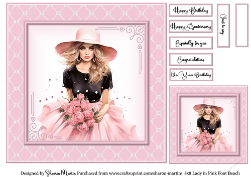 6x6 Lady in Pink 1