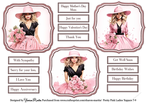 Pretty Pink Ladies Toppers 7-9