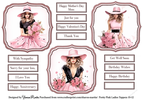 Pretty Pink Ladies Toppers 10-12