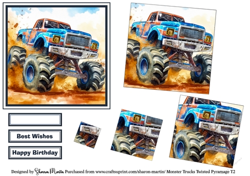 Monster Trucks Twisted Pyramid Layers Topper 2