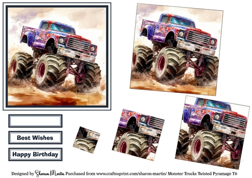 Monster Trucks Twisted Pyramid Layers Topper 5