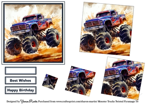 Monster Trucks Twisted Pyramid Layers Topper 6