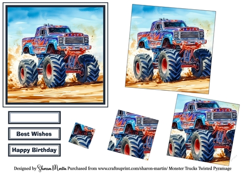 Monster Trucks Twisted Pyramid Layers Topper 7