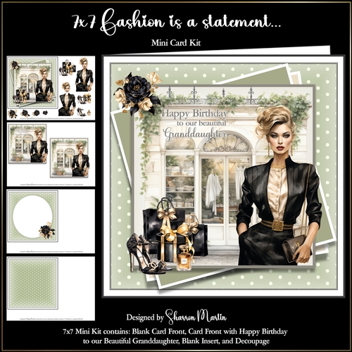 7x7 Fashion is a statement Mini Kit - x4 A4 sheets 