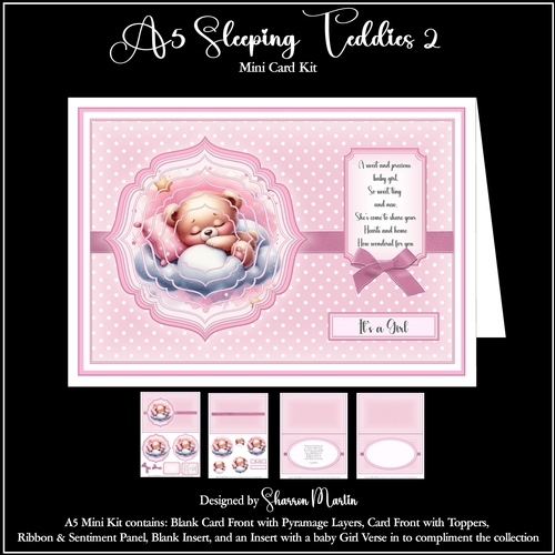 A5 Sleeping Teddies Mini Kit 2