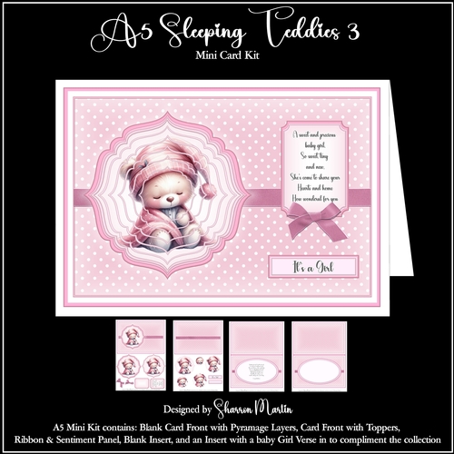 A5 Sleeping Teddies Mini Kit 3