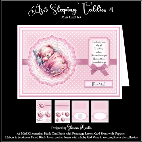 A5 Sleeping Teddies Mini Kit 4