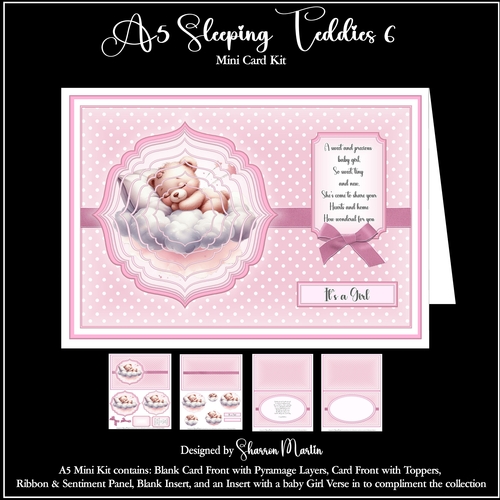 A5 Sleeping Teddies Mini Kit 6