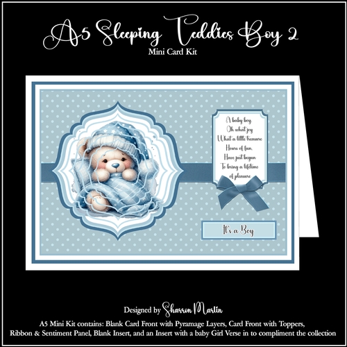 A5 Sleeping Teddies Boy Mini Kit 2