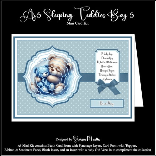 A5 Sleeping Teddies Boy Mini Kit 5