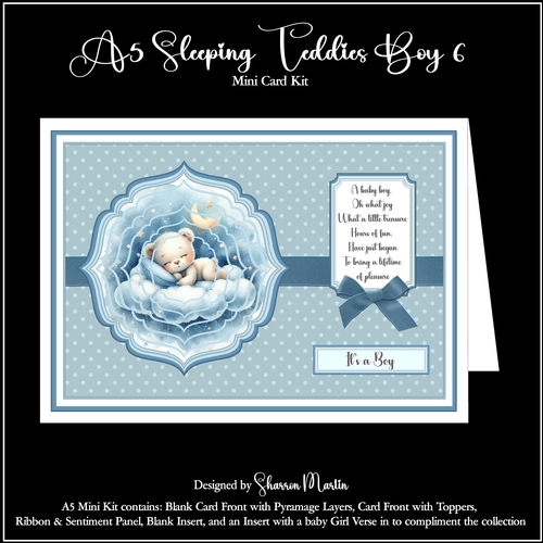 A5 Sleeping Teddies Boy Mini Kit 6