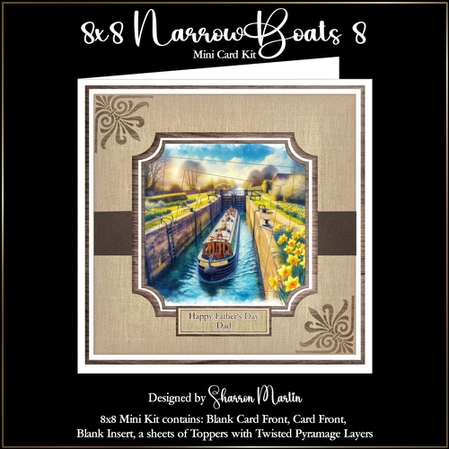 8x8 Narrow Boats 8 Mini Kit - x5 A4 Sheets Twisted Pyramids