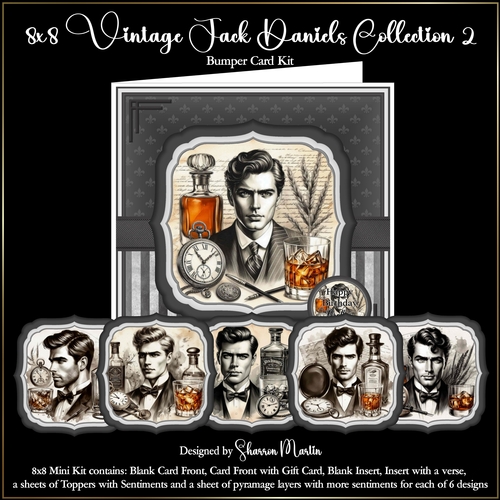 8x8 Vintage Jack Daniels Bumper Kit 2 - x6 Mini Kits (1-6)