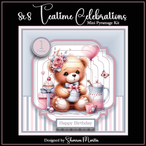 8x8 Teatime Celebrations Pyramage Mini Kit - x5 A4 Sheets 