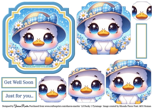 Lil Ducky 1 Topper, Pyramage & Sentiments
