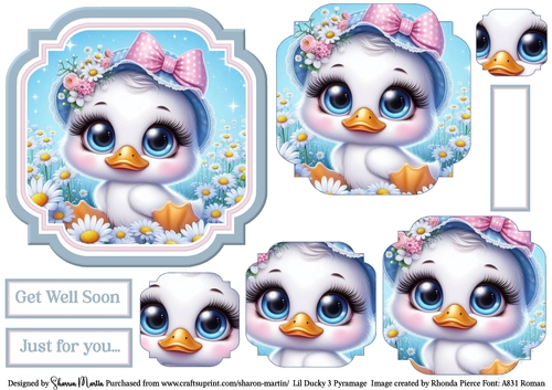 Lil Ducky 3 Topper, Pyramage & Sentiments