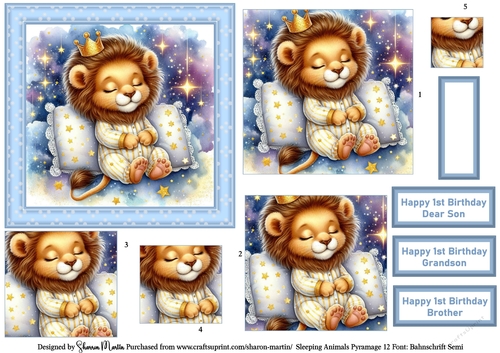 Sleeping Animals 12 Topper, Pyramage and Sentiments