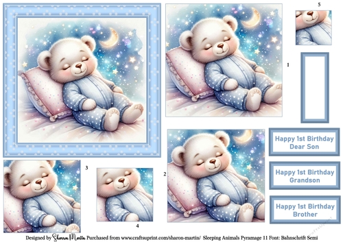 Sleeping Animals 11 Topper, Pyramage and Sentiments