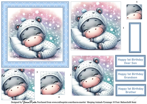 Sleeping Animals 10 Topper, Pyramage and Sentiments